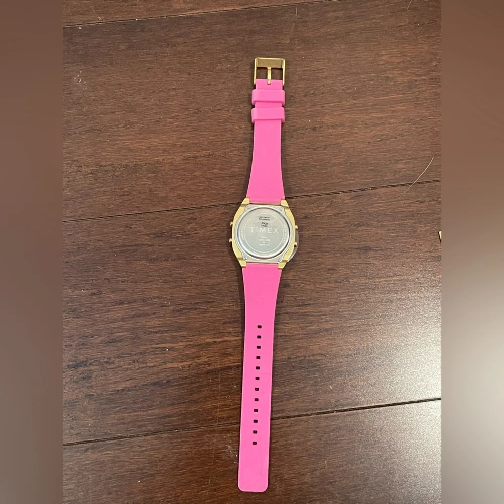 timex Vibrant Pink and Gold Digital Watch